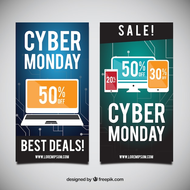  modern cyber monday banners