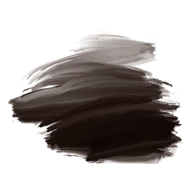 Free Vector modern dark black watercolor brush stroke on white background