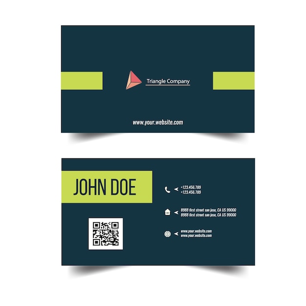 Modern dark business card template