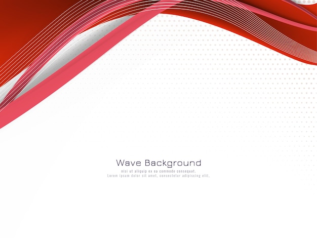 Free Vector modern decorative red wave design background