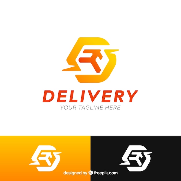 Free Vector modern delivery logo template