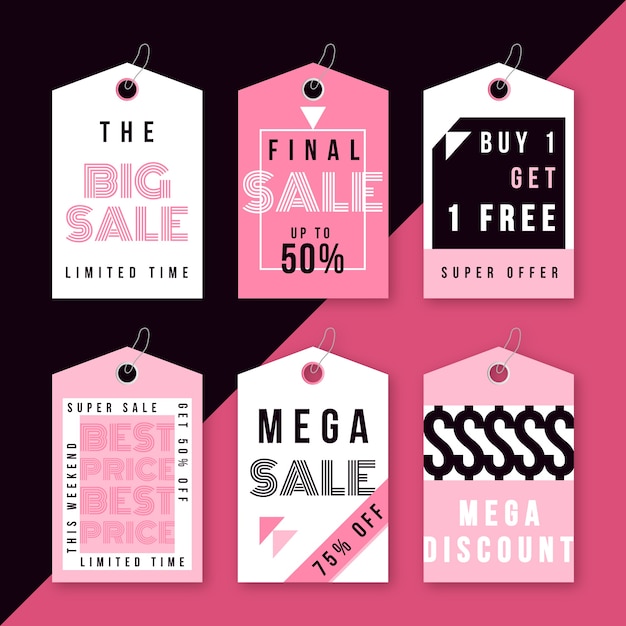 Modern design sale labels templates