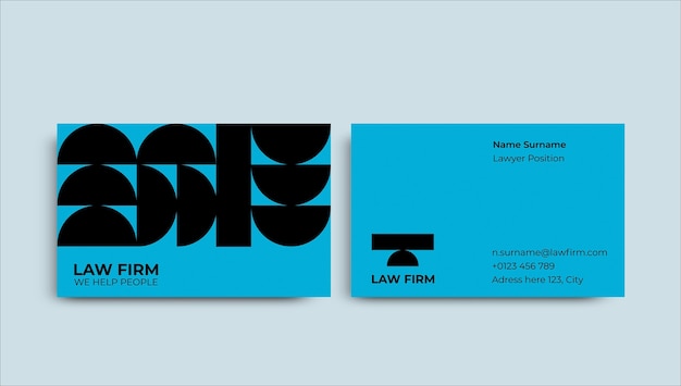 Modern duotone law business card