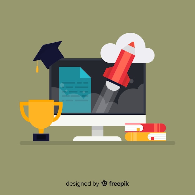 Free vector modern education concept with flat design