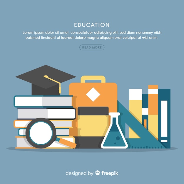 Modern education concept with flat design