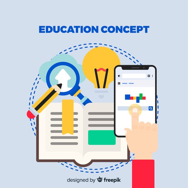 Modern education concept with flat design