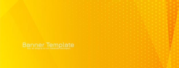 Free vector modern elegant bright yellow geometric banner design