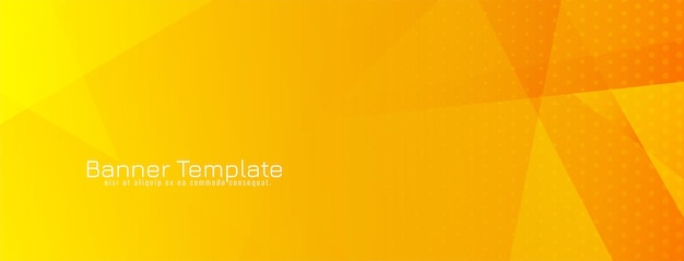 Free vector modern elegant bright yellow geometric banner design