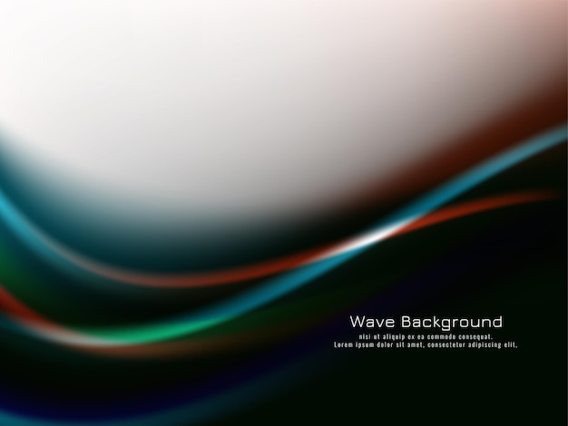 Free Vector modern elegant colorful wave design dark background