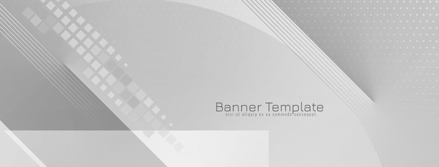 Modern elegant gray color geometric business banner design