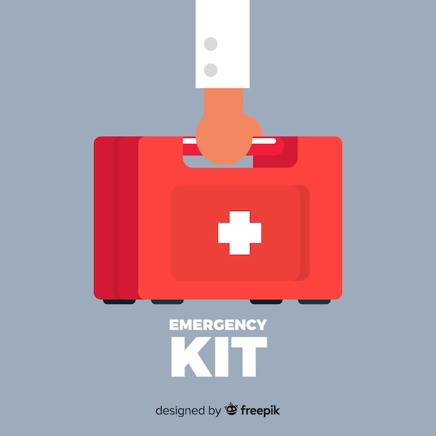 Free Vector modern emergency word concept with flat design