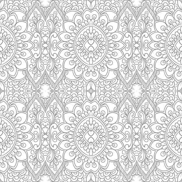 Modern ethnic decorative floral pattern design