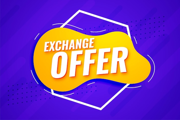 Modern exchange offer business banner design