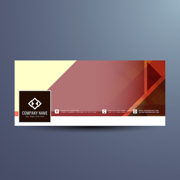 Free Vector modern facebook cover design