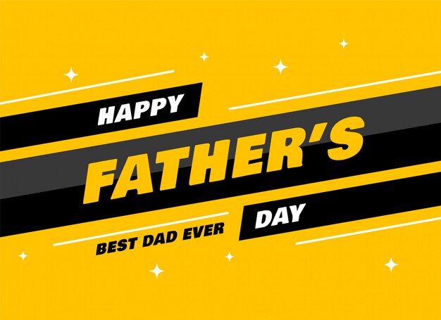 Modern fathers day greeting card 