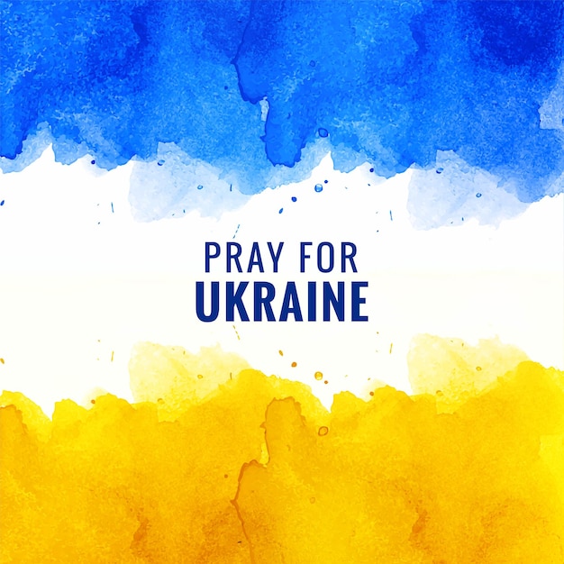 Modern flag theme pray for ukraine text texture background