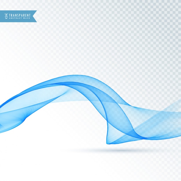 Modern floating shape with blue waves