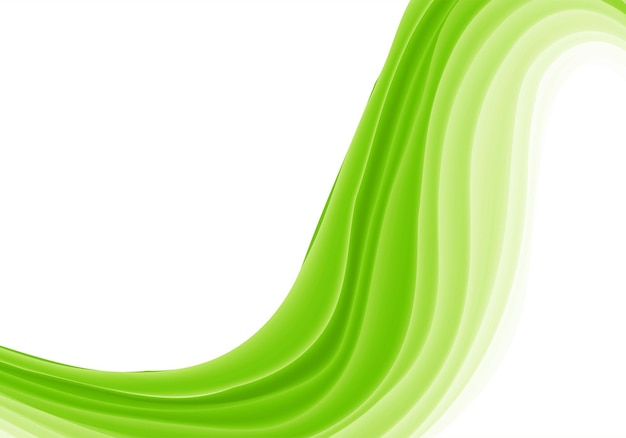 Modern flowing green wave background