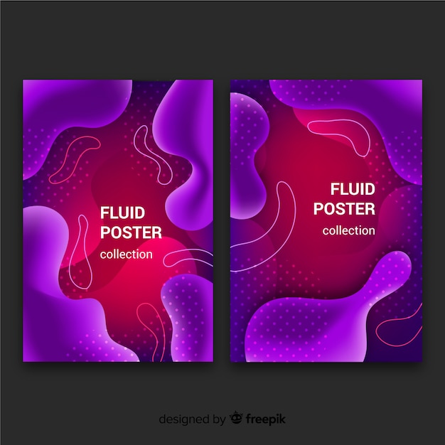 Modern fluid background collection