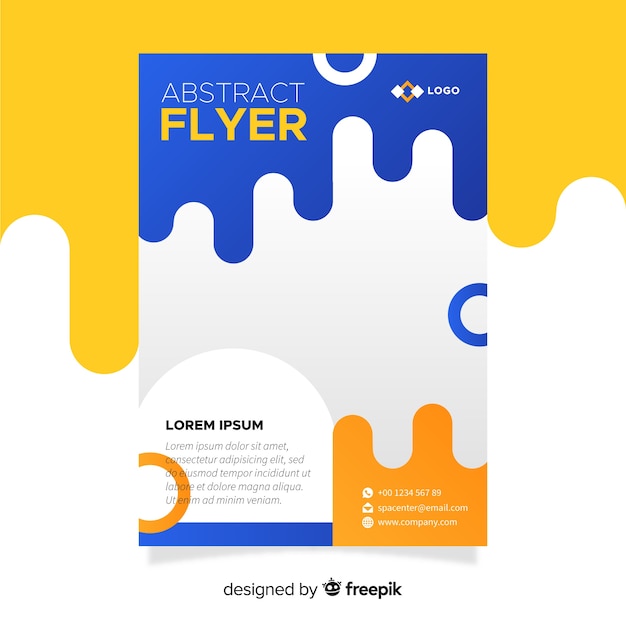 Modern flyer template with abstract design