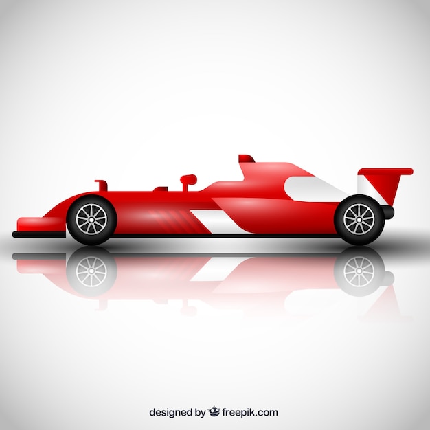 Free vector modern formula 1 racing car with flat design