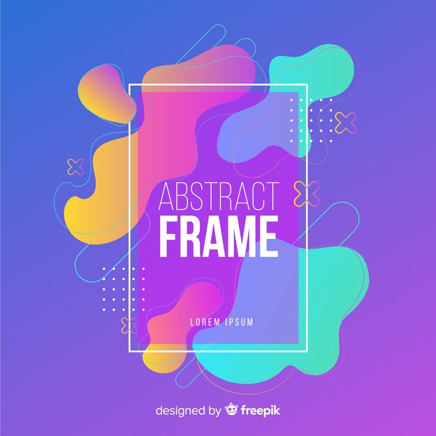 Modern frame with abstract shapes