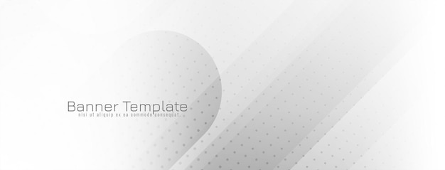 Free vector modern futuristic white color stripes geometric corporate banner