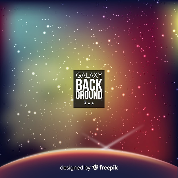 Free Vector modern galaxy background with colorful style