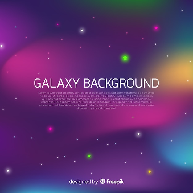 Modern galaxy background with colorful style