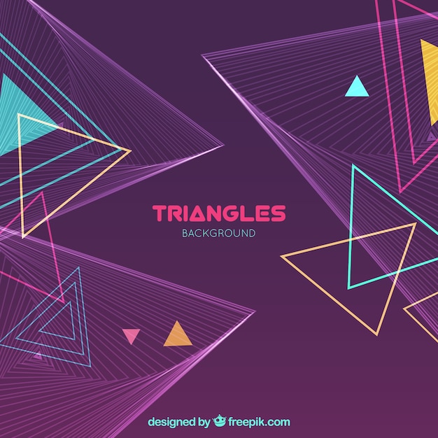 Modern geometric background with triangles