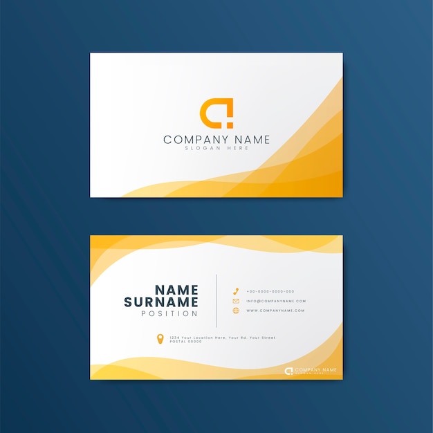 Modern geometric business card design