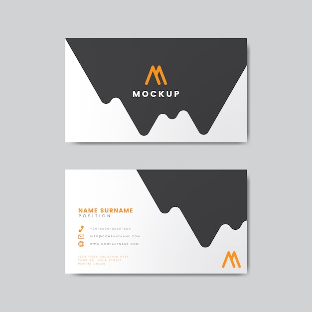 Modern geometric business card design