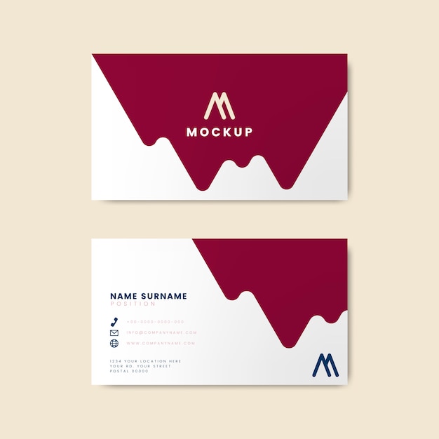 Free Vector modern geometric business card design