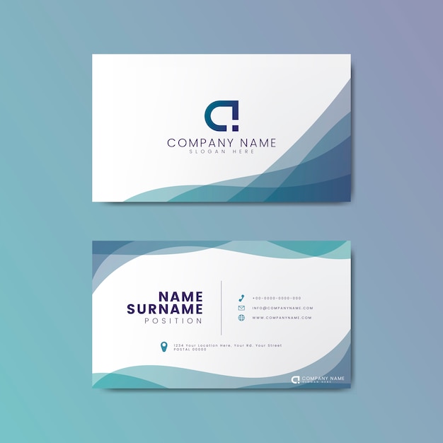 Modern geometric business card design