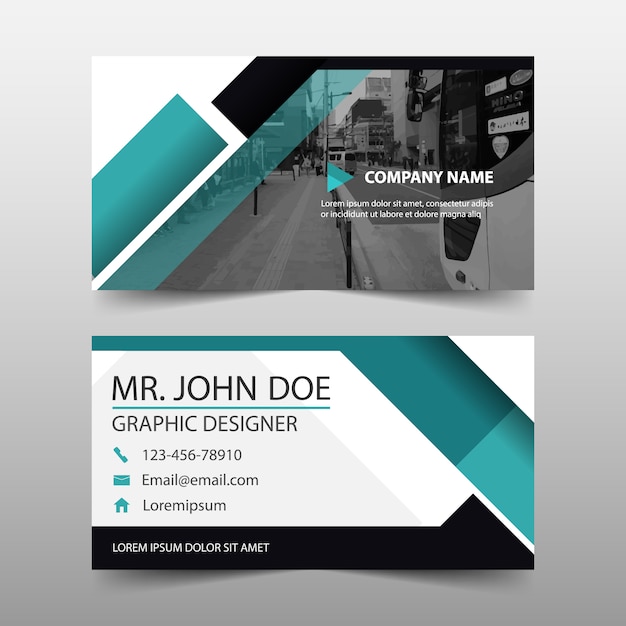 Modern geometric business card template