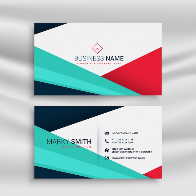 Modern geometric style business card template