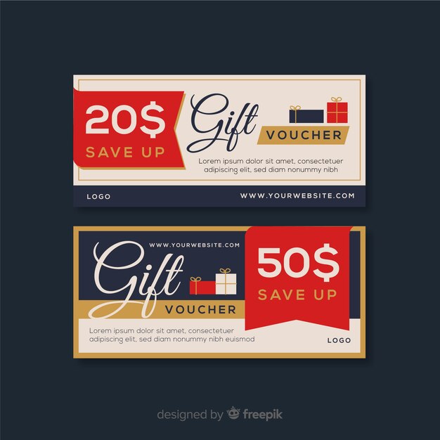 Modern gift voucher banners