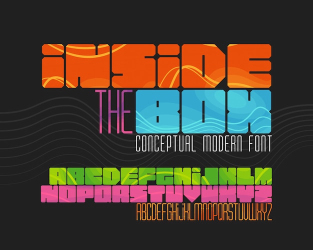 Modern gometric font