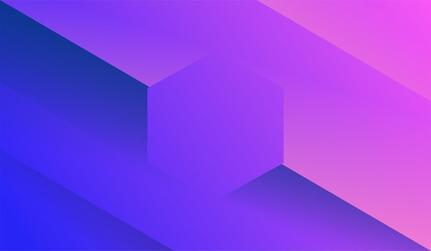 Modern gradient hexagon background abstract purple color