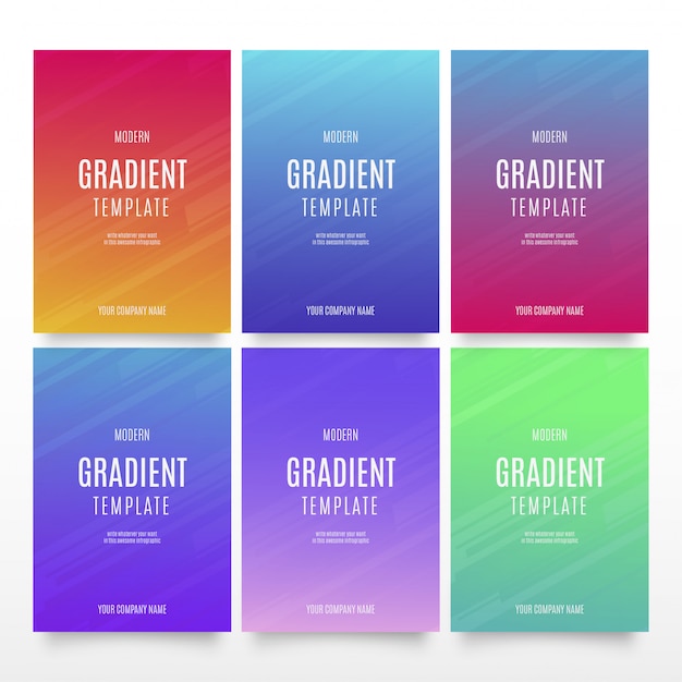 Modern gradient template collection