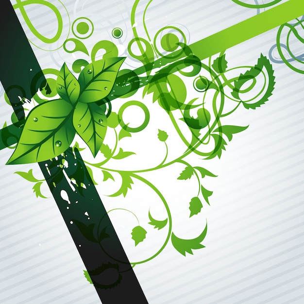 Free Vector modern green floral background