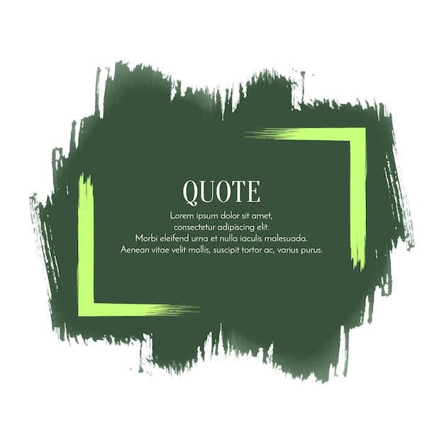 Modern green grunge frame banner design