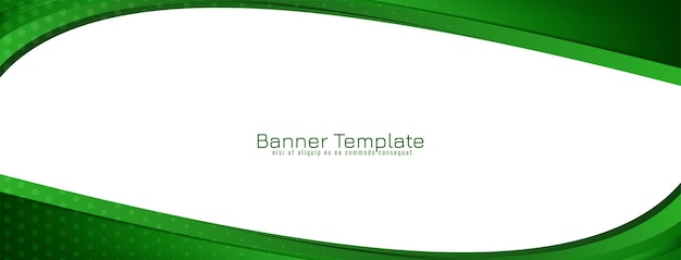 Modern Green wave style banner template design