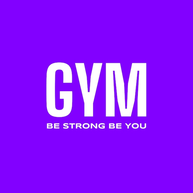 Free Vector modern gym typography logo