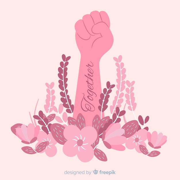 Free Vector modern hand drawn feminism concept