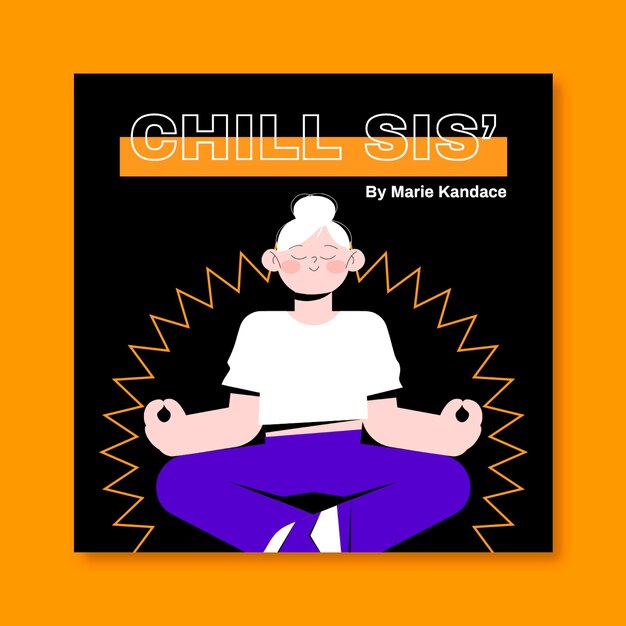 Modern hand-drawn meditation podcast cover