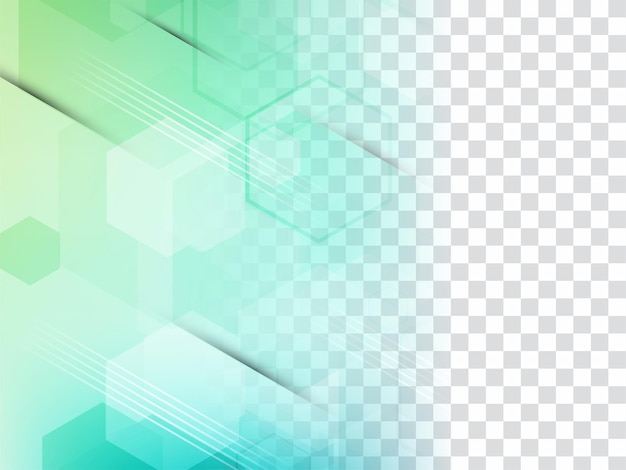 Modern hexagon shapes geometric transparent background vector