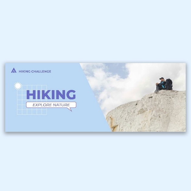 Modern hiking nature facebook profile cover