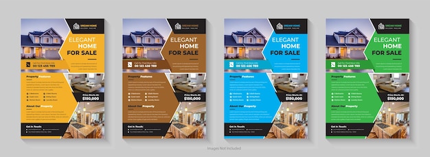 Free Vector modern home sale real estate flyer real estate flyer design dream home construction flyer