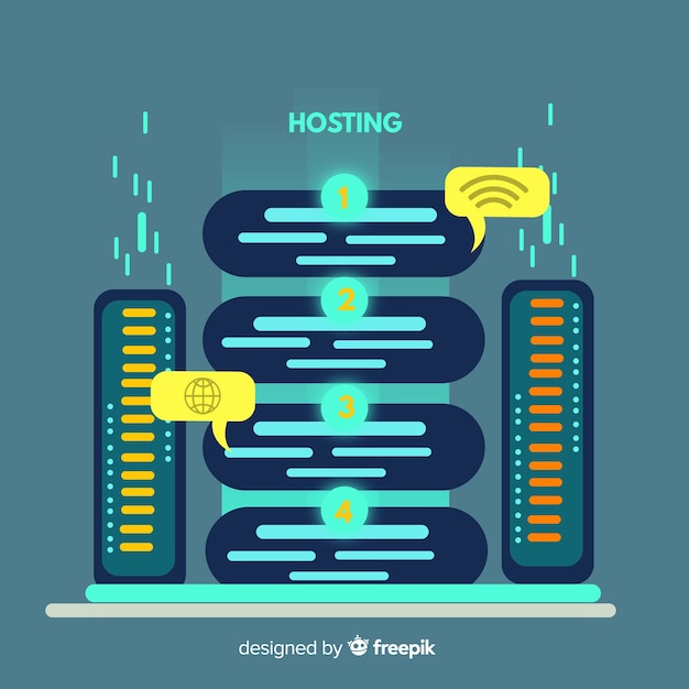 Free Vector modern hosting concept